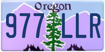 OR license plate 977LLR