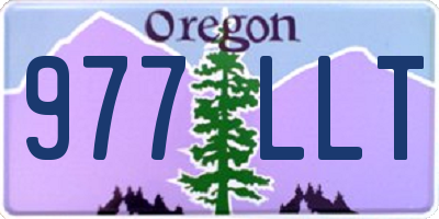 OR license plate 977LLT
