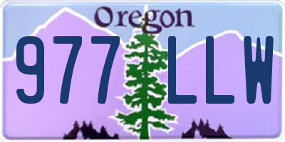 OR license plate 977LLW