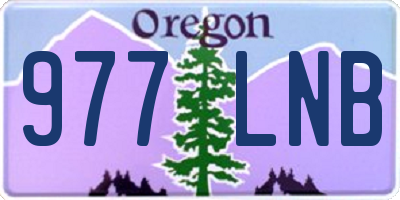 OR license plate 977LNB