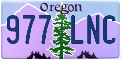 OR license plate 977LNC