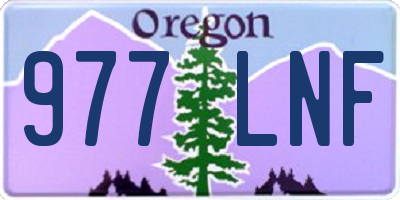 OR license plate 977LNF