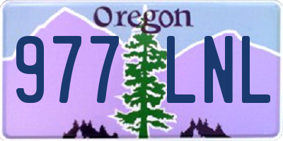 OR license plate 977LNL