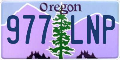 OR license plate 977LNP
