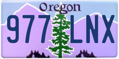 OR license plate 977LNX
