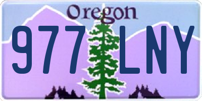 OR license plate 977LNY