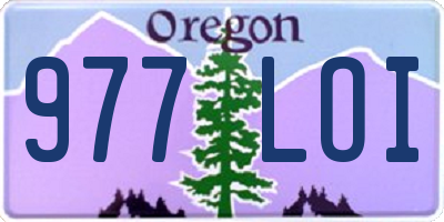 OR license plate 977LOI