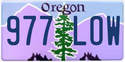 OR license plate 977LOW