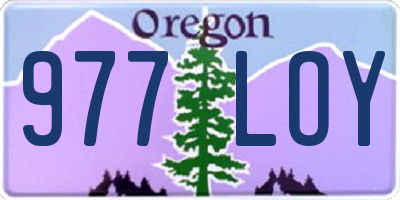 OR license plate 977LOY