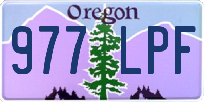 OR license plate 977LPF