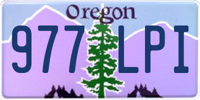 OR license plate 977LPI