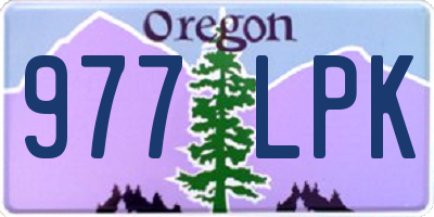 OR license plate 977LPK