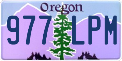 OR license plate 977LPM