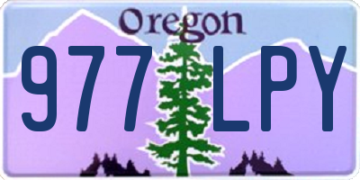 OR license plate 977LPY