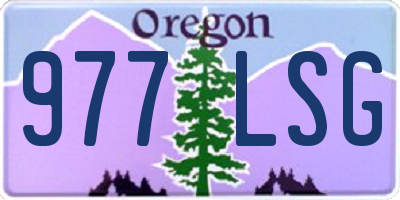 OR license plate 977LSG