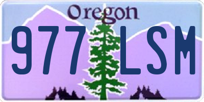 OR license plate 977LSM