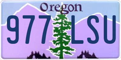 OR license plate 977LSU