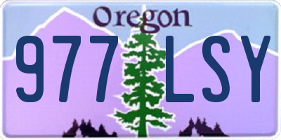 OR license plate 977LSY