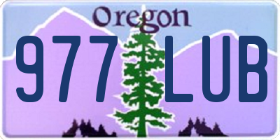 OR license plate 977LUB