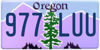 OR license plate 977LUU