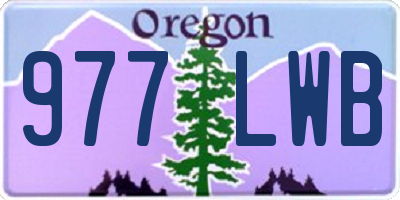OR license plate 977LWB