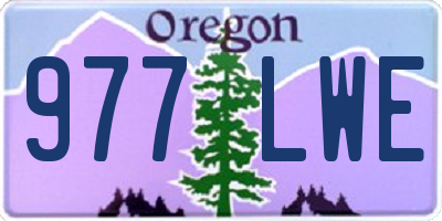 OR license plate 977LWE