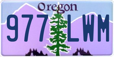 OR license plate 977LWM
