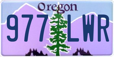 OR license plate 977LWR