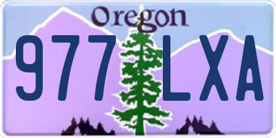 OR license plate 977LXA