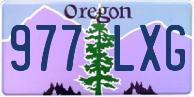 OR license plate 977LXG