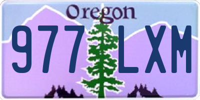 OR license plate 977LXM