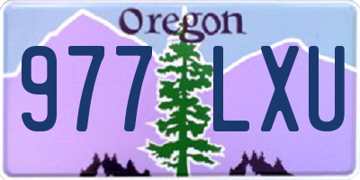 OR license plate 977LXU