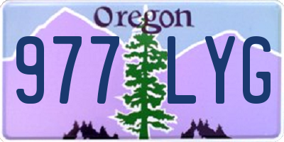 OR license plate 977LYG