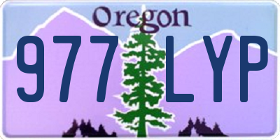 OR license plate 977LYP
