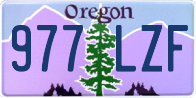 OR license plate 977LZF