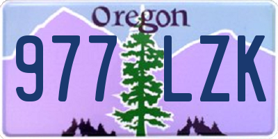 OR license plate 977LZK