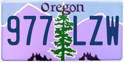 OR license plate 977LZW