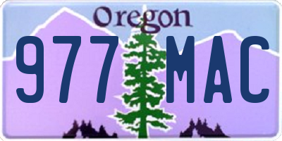 OR license plate 977MAC