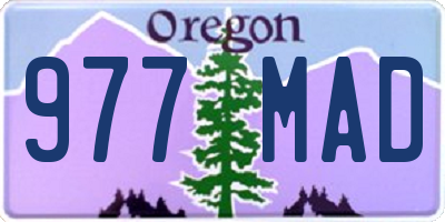 OR license plate 977MAD