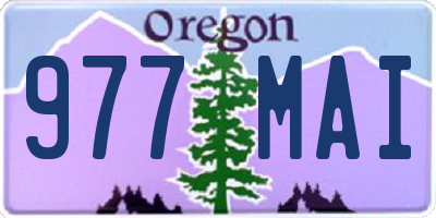 OR license plate 977MAI