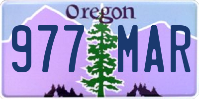 OR license plate 977MAR