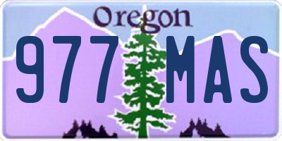 OR license plate 977MAS