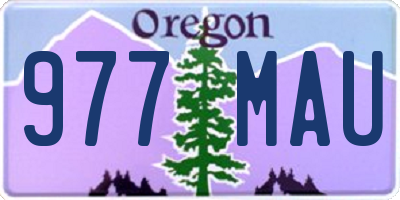 OR license plate 977MAU