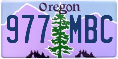 OR license plate 977MBC