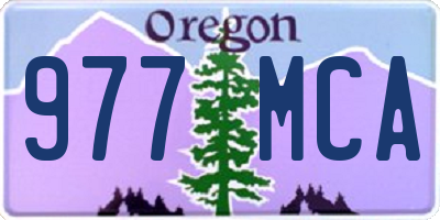 OR license plate 977MCA