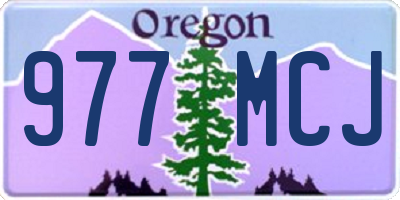 OR license plate 977MCJ