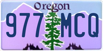 OR license plate 977MCQ