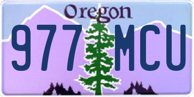 OR license plate 977MCU