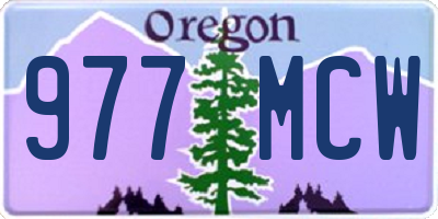 OR license plate 977MCW