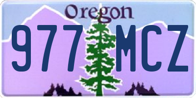 OR license plate 977MCZ